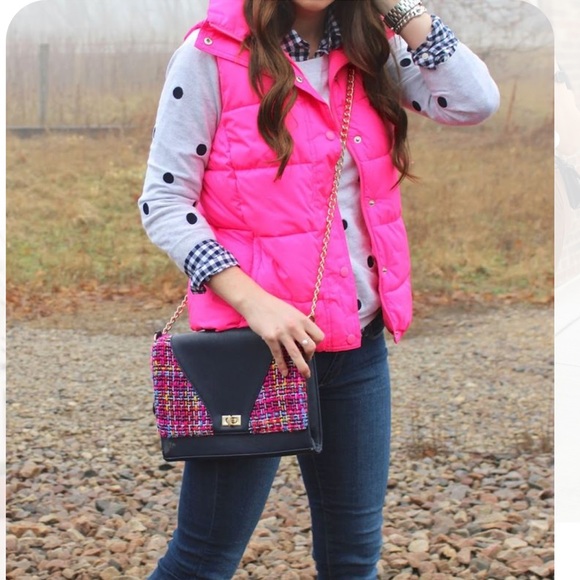 North Face Vest Womens Medium Pink Puffer Nuptuse Goose Down  Fill Insulated - Picture 14 of 14